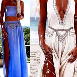 2 Awesome Boho Beach Body Belts  1 Silver Tone 1 Gold Tone NWT